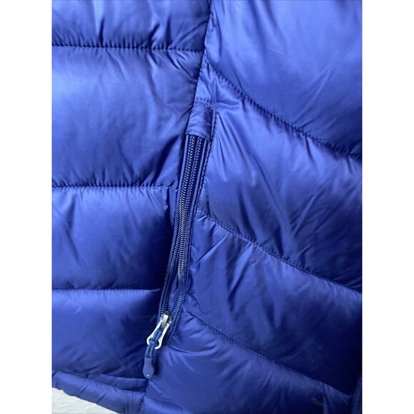 New Charter Club Puffer Vest Removable Hood  Winter 1X Warm Womens Blue gorp - Picture 2 of 8